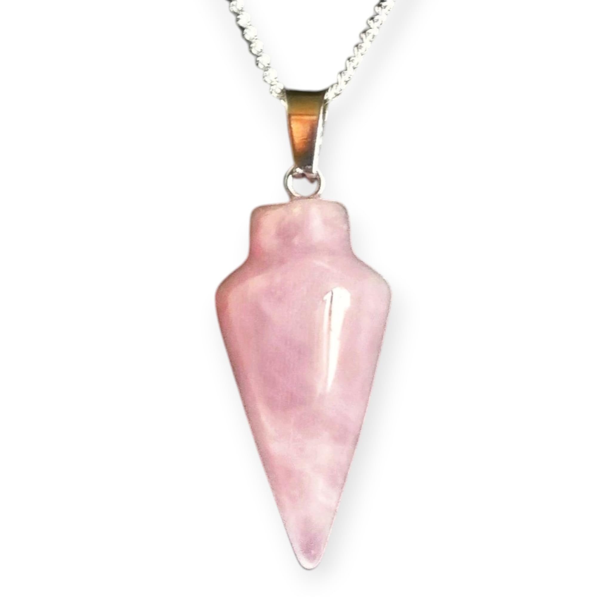 Natural Gemstone Pendulum, Pure 925 Sterling Silver Necklace