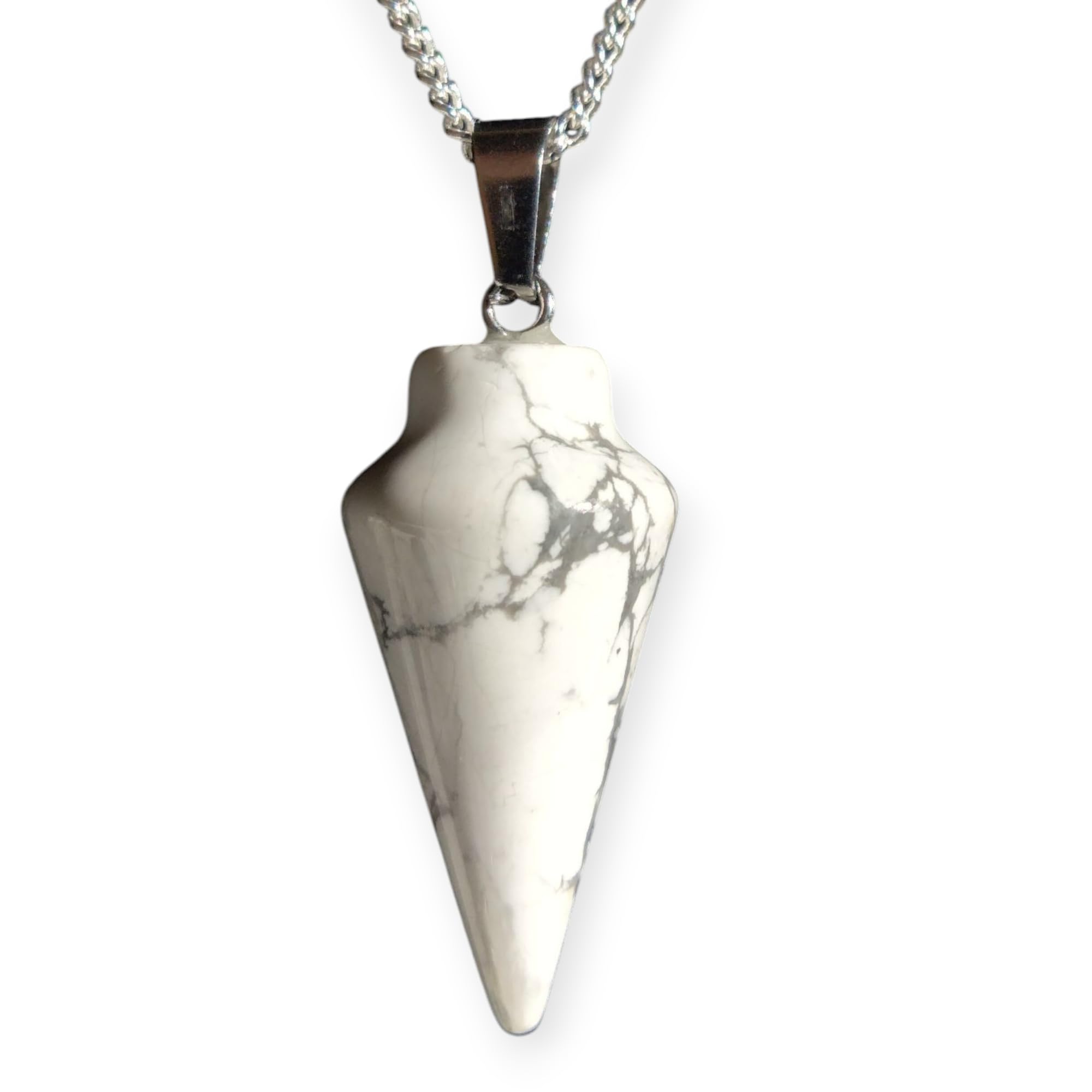Natural Gemstone Pendulum, Pure 925 Sterling Silver Necklace
