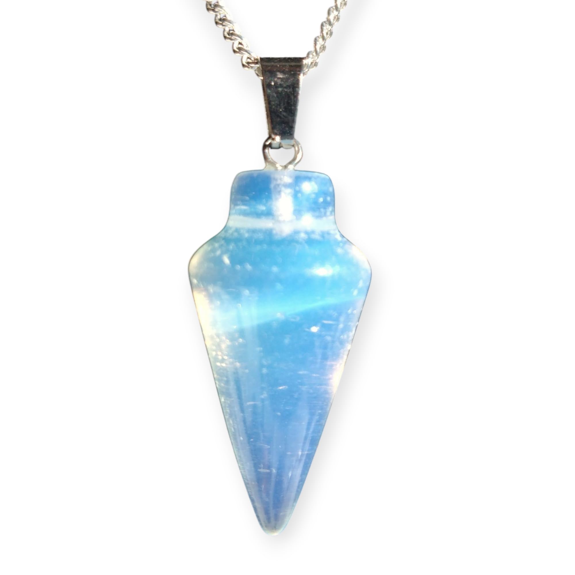 Natural Gemstone Pendulum, Pure 925 Sterling Silver Necklace