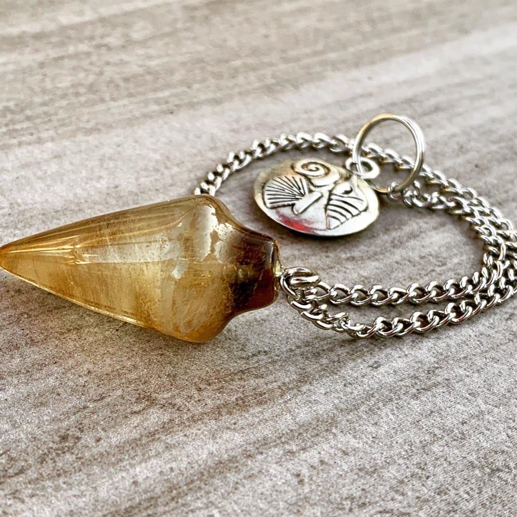 Natural Smoky Quartz Pendulum with Mystery Charm | Bag Charm