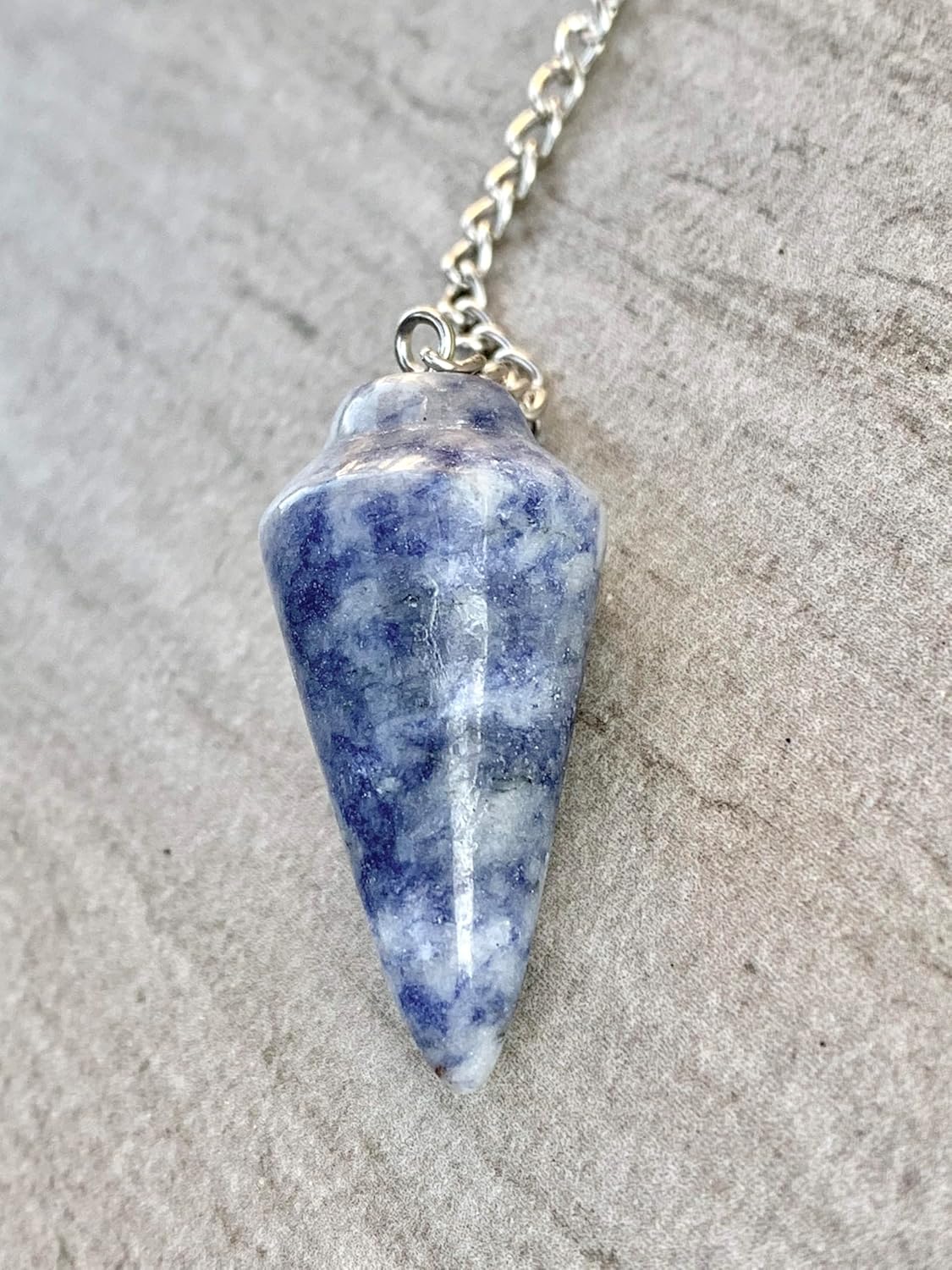 Natural Gemstone Smooth Conical Crystal Pendulum with Mystery Charm | Bag Charm