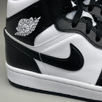 NIKE AIR JORDAN 1 Mid Panda Shoe Women's Sz 10.5 Black / White DV0991-101 (New)