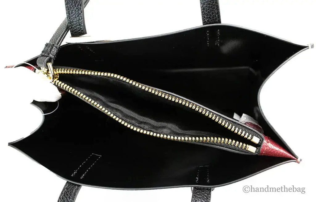 Marc Jacobs Grind Mini Leather Tote – Pomegranate Color block Crossbody Bag