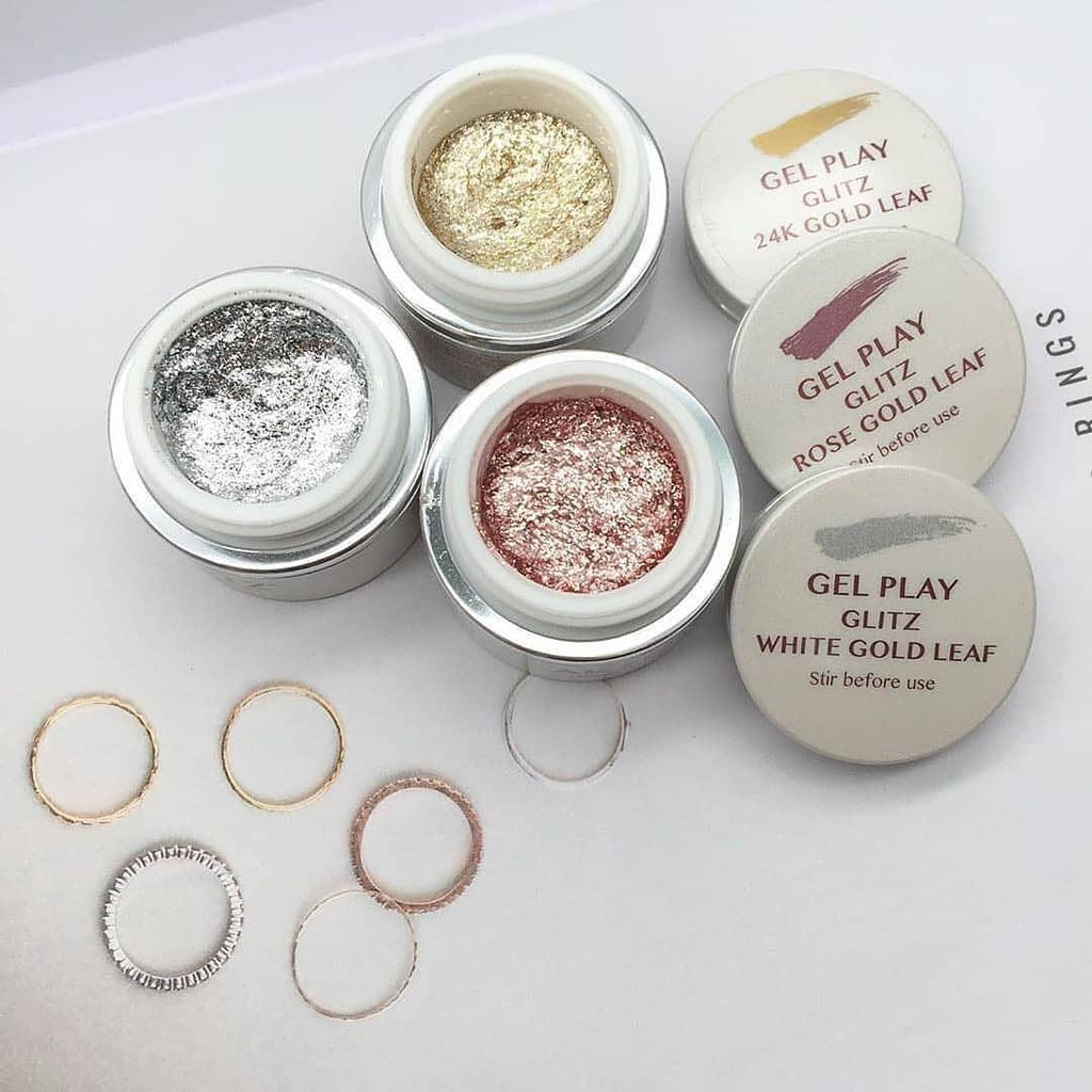 Akzentz Gel Play - Glitz Rose Gold Leaf