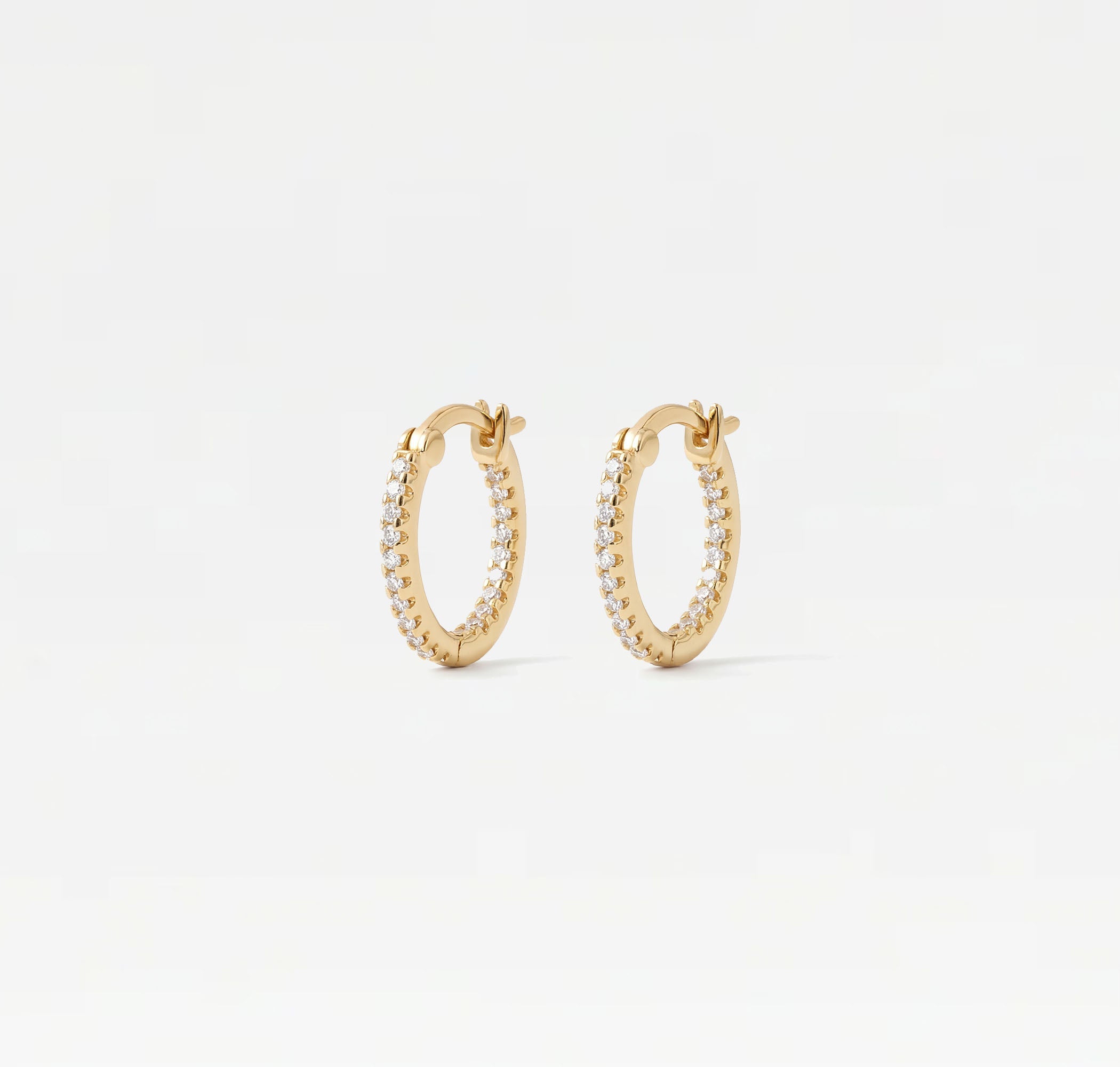 The Double Pavé Essential Huggie Hoop Earrings