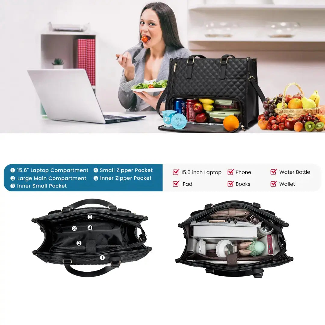 Laptop Bag with Lunch Compartment | Work Tote