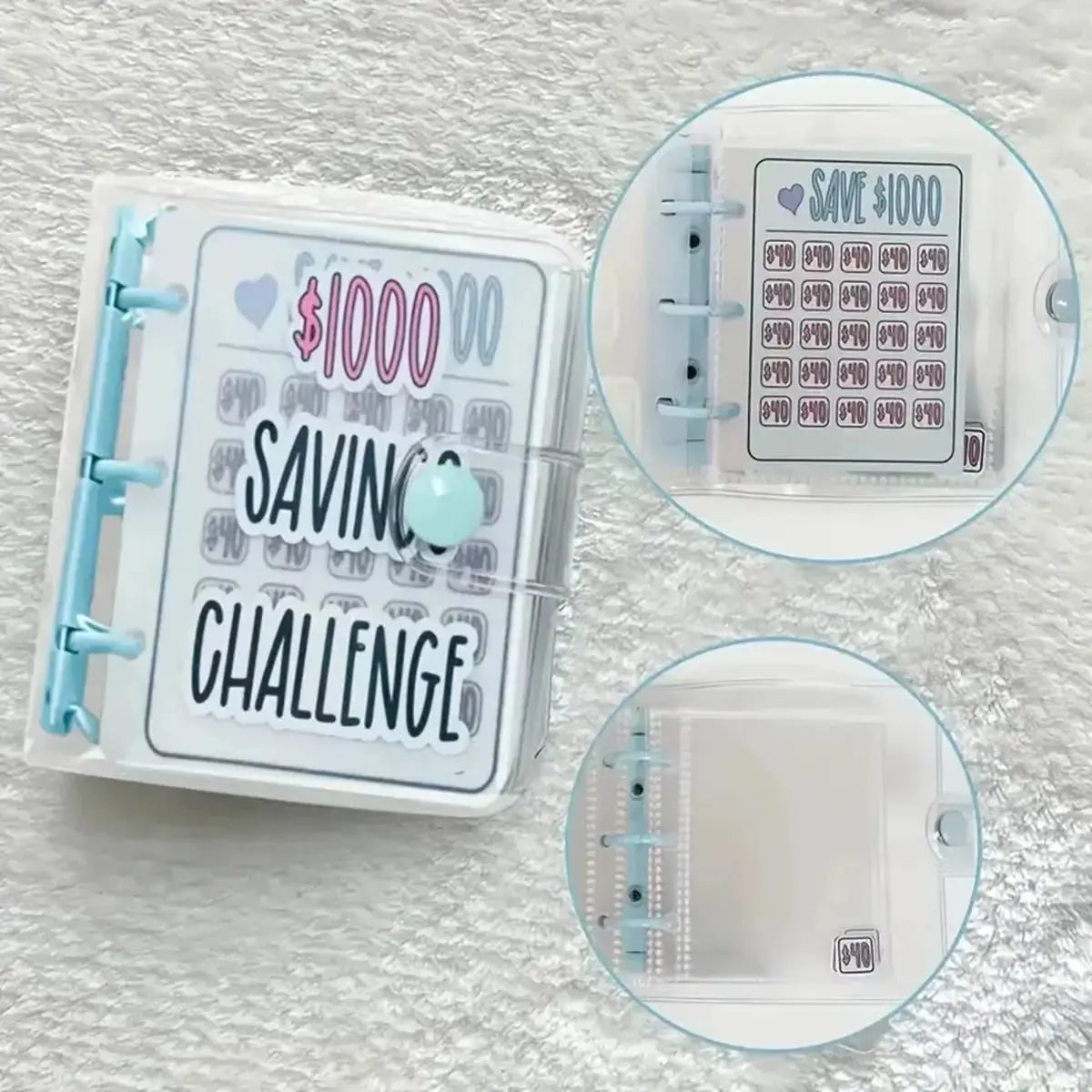1000 Savings Challenge Binder – Cash Envelope Money Saving Planner