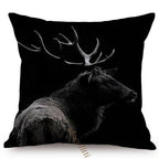 Modern Black And White Animals Portrait Photography Of Lion Zebra Elephant Tiger Pattern Sofa Pillow Cover Home Decor Square Cushions Cover 45x45cm