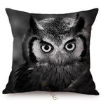 Modern Black And White Animals Portrait Photography Of Lion Zebra Elephant Tiger Pattern Sofa Pillow Cover Home Decor Square Cushions Cover 45x45cm